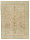 8x11 Brown and Light Blue Turkish Tribal Rug