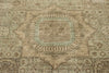 8x11 Brown and Light Blue Turkish Tribal Rug