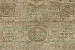 8x11 Brown and Light Blue Turkish Tribal Rug