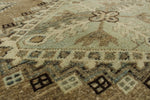 10x13 Brown and Ivory Turkish Tribal Rug