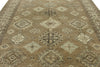 10x13 Brown and Ivory Turkish Tribal Rug