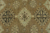 10x13 Brown and Ivory Turkish Tribal Rug