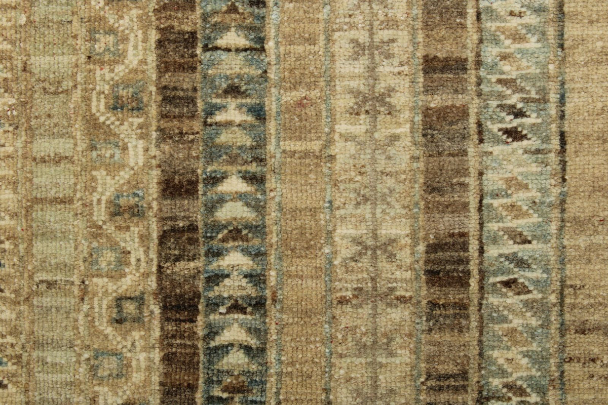 8x10 Brown and Multicolor Turkish Tribal Rug
