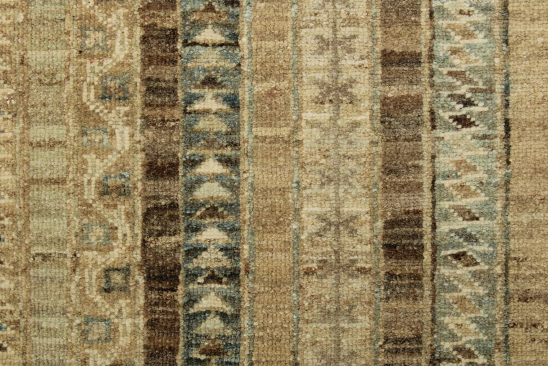 8x10 Brown and Multicolor Turkish Tribal Rug