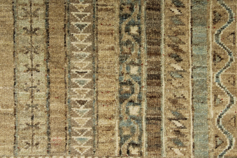 8x10 Brown and Multicolor Turkish Tribal Rug