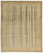 8x10 Brown and Multicolor Turkish Tribal Rug