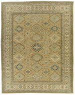 12x15 Brown and Ivory Turkish Tribal Rug