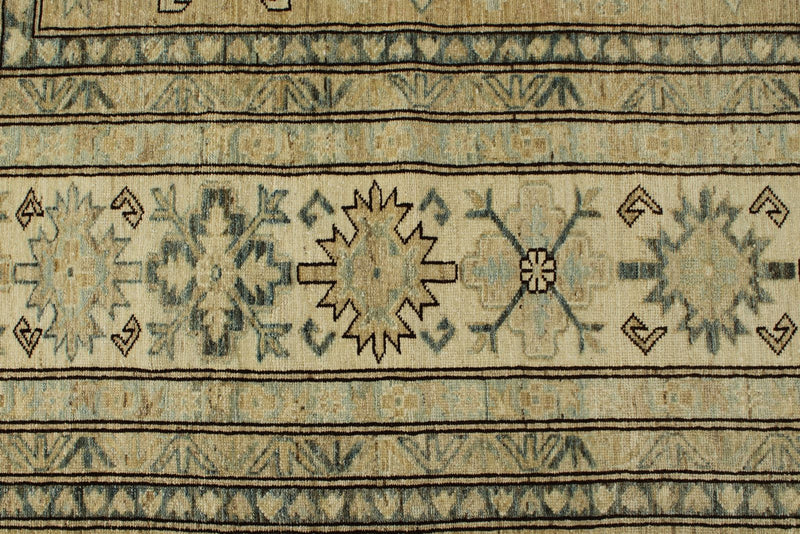 12x15 Brown and Ivory Turkish Tribal Rug