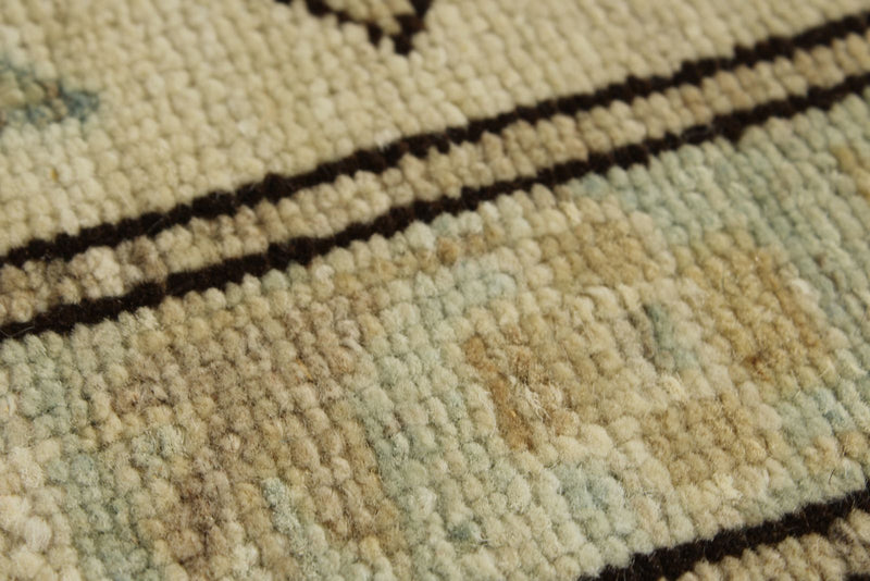12x15 Brown and Ivory Turkish Tribal Rug