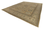 12x15 Brown and Ivory Turkish Tribal Rug