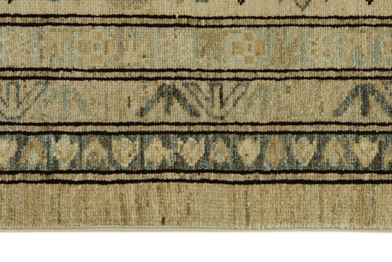 12x15 Brown and Ivory Turkish Tribal Rug