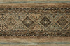 9x12 Brown and Blue Turkish Tribal Rug