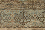 9x12 Brown and Blue Turkish Tribal Rug