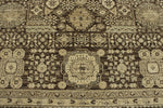 9x12 Ivory and Brown Turkish Tribal Rug