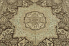 9x12 Ivory and Brown Turkish Tribal Rug