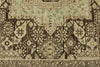 9x12 Ivory and Brown Turkish Tribal Rug
