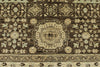 9x12 Ivory and Brown Turkish Tribal Rug
