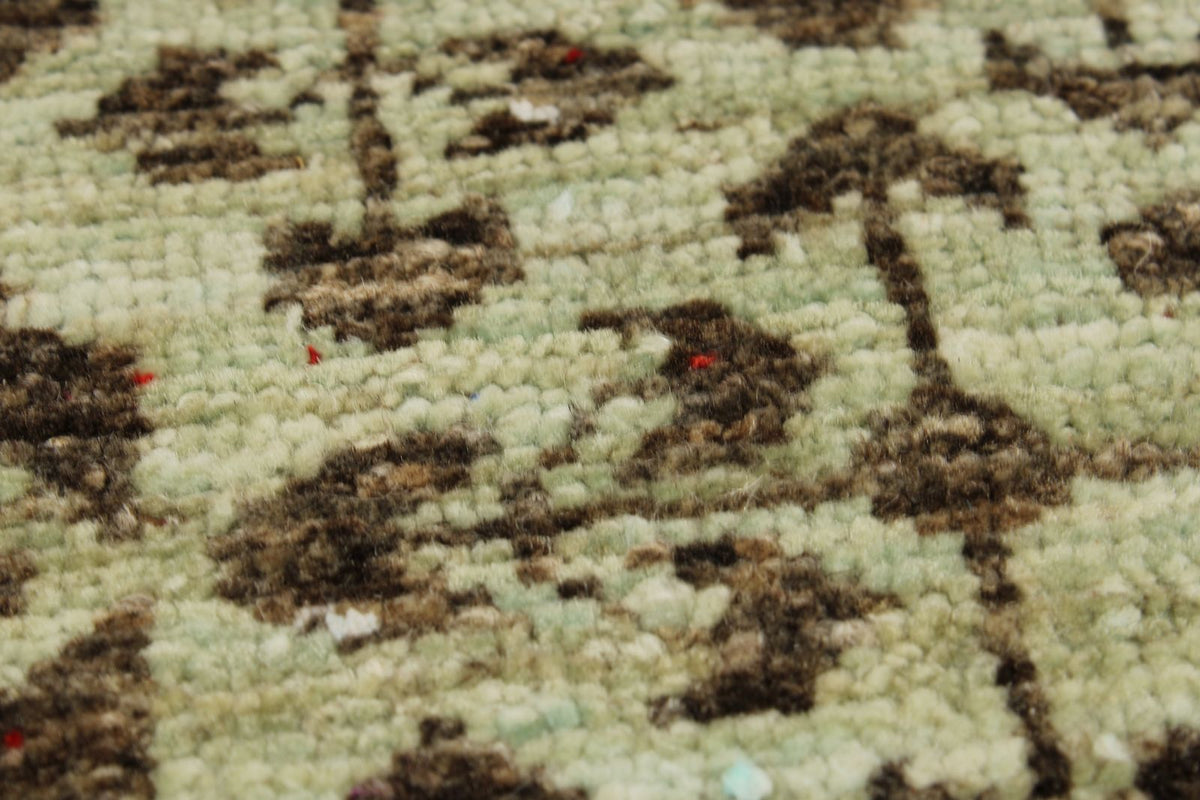 9x12 Ivory and Brown Turkish Tribal Rug