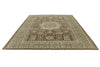 9x12 Ivory and Brown Turkish Tribal Rug