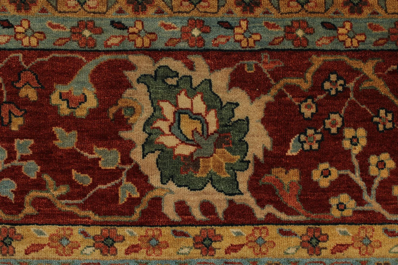 9x12 Ivory and Red Persian Rug