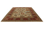 9x12 Ivory and Red Persian Rug