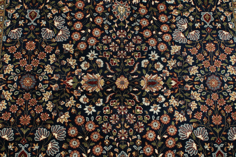6x8 Navy and Burgundy Turkish Traditional Rug