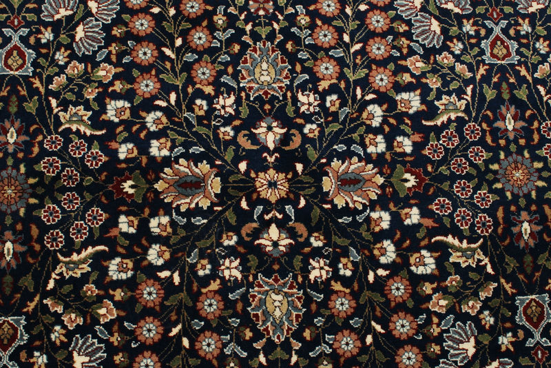 6x8 Navy and Burgundy Turkish Traditional Rug