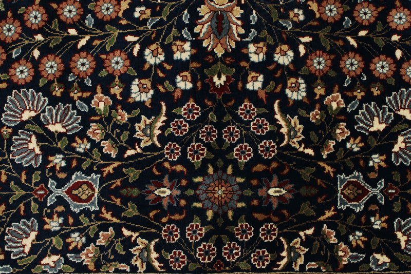 6x8 Navy and Burgundy Turkish Traditional Rug