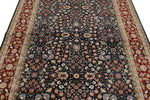 6x8 Navy and Burgundy Turkish Traditional Rug