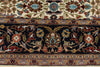 6x8 Ivory and Burgundy Turkish Traditional Rug