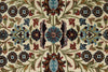 6x8 Ivory and Burgundy Turkish Traditional Rug