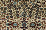 6x8 Ivory and Burgundy Turkish Traditional Rug