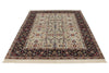 6x8 Ivory and Burgundy Turkish Traditional Rug