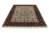 6x8 Ivory and Burgundy Turkish Traditional Rug