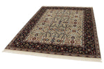 6x8 Ivory and Burgundy Turkish Traditional Rug