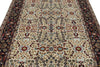 6x8 Ivory and Burgundy Turkish Traditional Rug