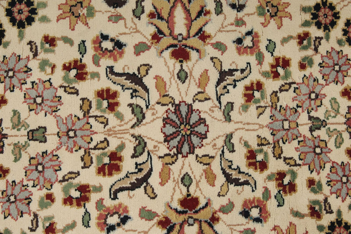 3x7 Ivory and Black Turkish Traditional Runner