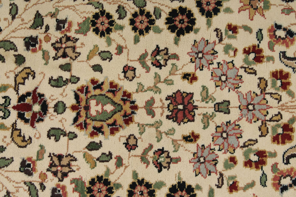 3x7 Ivory and Black Turkish Traditional Runner