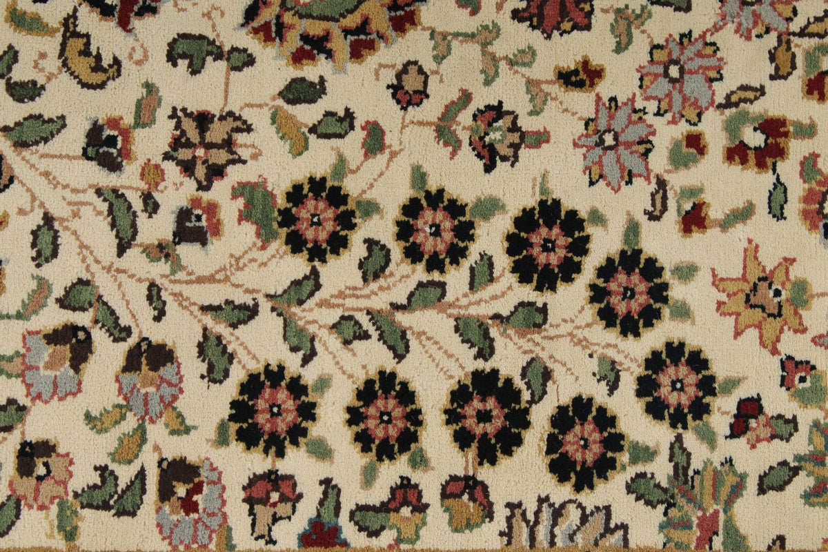 3x7 Ivory and Black Turkish Traditional Runner