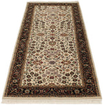 3x7 Ivory and Black Turkish Traditional Runner