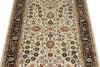 3x7 Ivory and Black Turkish Traditional Runner