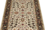 3x7 Ivory and Black Turkish Traditional Runner