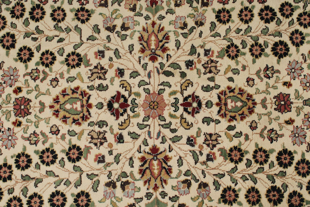 3x7 Ivory and Black Turkish Traditional Runner