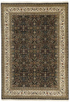 8x12 Black and Ivory Turkish Traditional Rug