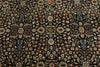 8x12 Black and Ivory Turkish Traditional Rug