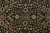 8x12 Black and Ivory Turkish Traditional Rug