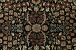 8x12 Black and Ivory Turkish Traditional Rug