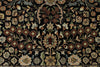 8x12 Black and Ivory Turkish Traditional Rug