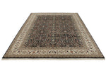8x12 Black and Ivory Turkish Traditional Rug