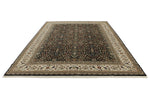 8x12 Black and Ivory Turkish Traditional Rug